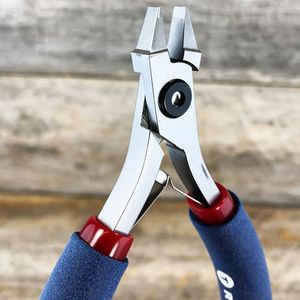 Tronex 747 Alicates de punta de cadena de acero inoxidable con mango azul, agarre ergonómico largo, herramienta profesional de precisión para hacer anillos y joyería - Product Image 4