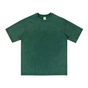 Fabricante al por mayor ácido lavado camiseta peso pesado Streetwear 100% algodón negro ácido lavado camiseta personalizada ácido lavado camiseta - Product Image 5