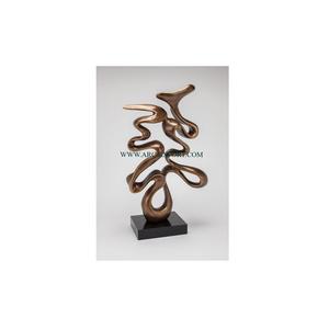 Escultura antigua de latón de diseño único con el último patrón de aspecto, escultura decorativa de diseño atractivo con base rectangular negra - Product Image 1