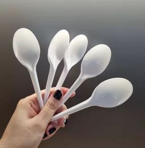 Màu đỏ/đen/trắng/rõ ràng dùng một lần nhựa dao kéo nhà máy cung cấp Bộ đồ ăn bằng nhựa Nhựa <span class=keywords><strong>PE</strong></span>/PP thìa - Product Image 4