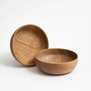ชามไม้หรูหรา ดีไซน์สวยงาม เป็นมิตรกับสิ่งแวดล้อม ผลิตด้วยมือ เหมาะสำหรับงานเลี้ยงสังสรรค์ในครอบครัว งานปาร์ตี้กลางแจ้ง และโอกาสพิเศษต่างๆ - Product Image 1