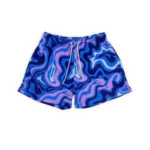 กางเกงขาสั้นเล่นกีฬาของผู้ชายกางเกงขาสั้นผ้าโพลีเอสเตอร์/ ผ้าฝ้ายปรับแต่งโลโก้ได้ระบายอากาศได้ดีตาข่ายคู่ - Product Image 3