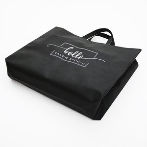 Sac à main en tissu non tissé de coton biologique de couleur personnalisée Sac d'emballage de t-shirt imprimé jetable élégant Prix d'usine - Product Image 5