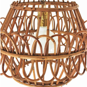 Lampes suspendues en rotin tissé rustique antique Abat-jour décoratif en bambou pour l'ameublement de maison de rêve Art Design Lighting - Product Image 2