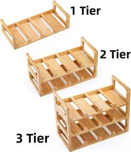 Multifunctional Double Tier Metal Wine <b>Bottle</b> Caddy Organizer - Product Image 4