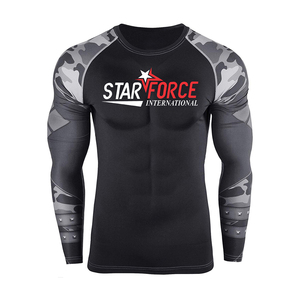 Rash Guard entrega rápida barato MMA rash guard Totalmente personalizado rash guard Pakistán proveedor natación - Product Image 5