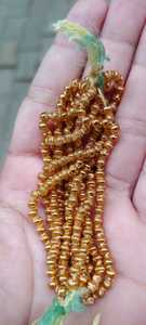 Cuentas de Aleación de Estaño Chapadas en Oro Hechas a Medida, Forma Ovalada, Color Amarillo Lima, Acabado Liso para la Fabricación de Joyas, Decoraciones de Bordado, Elegantes - Product Image 3