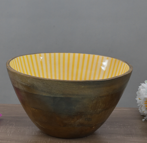 Bol à salade en bois moderne Salad Party Catering Vaisselle comprenant des couverts Bol à salade en bois durable d'aspect naturel - Product Image 6