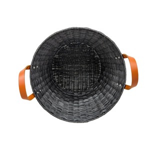 Cesta de Almacenamiento de Ratán Teñido de Negro, Hecha a Mano, Ecológica, Moderna, Rectangular, Multiusos, Hanoi - Product Image 4