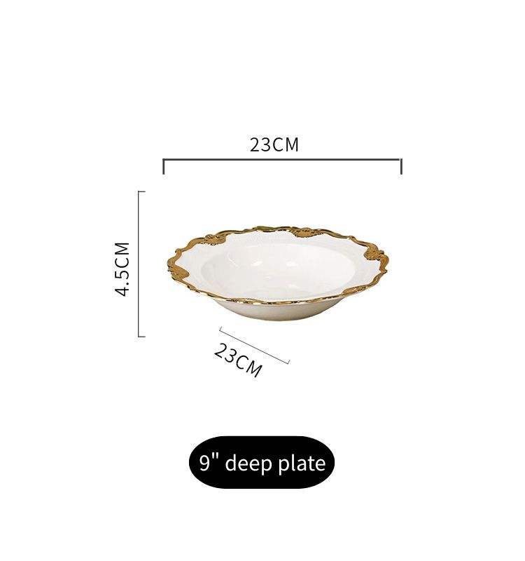 จานกลมลึก 9 นิ้ว