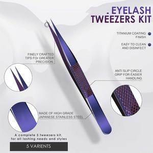 Pince à cils pour une utilisation facile Pince à cils de précision pour une application professionnelle des cils en acier inoxydable ergonomique - Product Image 2