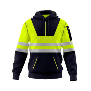 เสื้อฮู้ดผู้ชายซิปขนแกะสะท้อนแสงมองเห็นได้ชัดเจน - Product Image 3