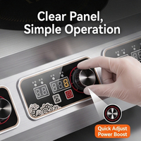 Équipement de cuisine commerciale 220V cuisinière à Induction électrique 4 brûleurs Conversion de fréquence plaque de cuisson pour une utilisation au restaurant large