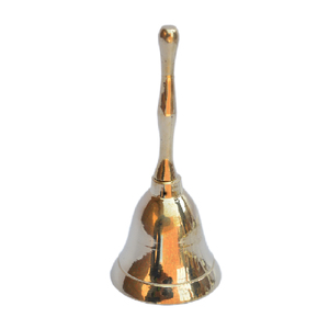 Campana de mano de latón brillante, regalos de Navidad baratos, campanas de llamada de Metal sólido, lo mejor para comedor, escuela, oficina, mesa, campana, suministros a granel - Product Image 6