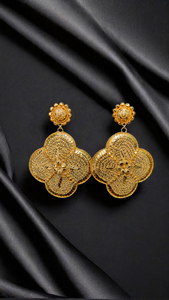 ชุดต่างหูพรีเมี่ยมพร้อมดีไซน์แบบดั้งเดิมต่างหูชุบทอง22CT แบบ Jhumka สำหรับผู้หญิง - Product Image 3