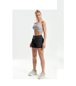 Shorts de sport pour femmes pour la salle de sport athlétique Shorts de course avec poches pour téléphone - Product Image 3