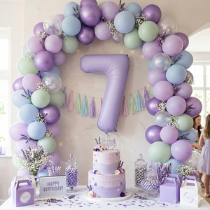 Ballon Chiffre 7 Lila 100cm en Aluminium Épais pour Anniversaire, Baby Shower, Décorations de Fête - Vente en Gros Party Love Espagne - Product Image 2