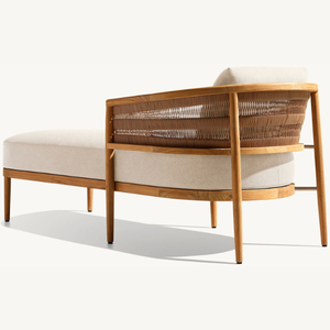 Chaise longue individuelle idéale pour se détendre en extérieur au bord de la piscine tout en profitant du vent, équipée de coussins doux et agréables. - Product Image 2