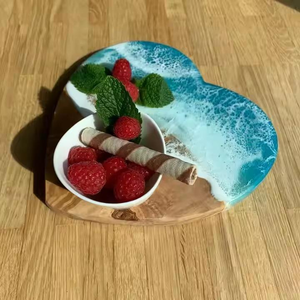 ชุดจานรองแก้วไม้อีพอกซี่ทำมือดีไซน์คลาสสิกไม่เหมือนใครจากอินเดีย - Product Image 4