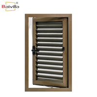 Conception personnalisée Volets en aluminium Fenêtres Fenêtre coulissante à persiennes en aluminium