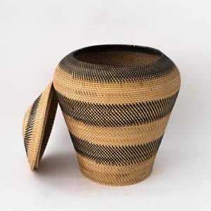 Paniers de rangement en rotin tressé avec couvercle, paniers de rangement très vendus, paniers robustes - Product Image 2