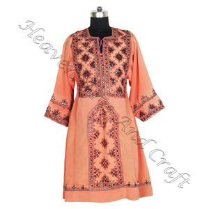 Vintage noir Afghani Balochi robe à la main vêtements pour femmes meilleur Design coton BDR027 inspiré - Product Image 3