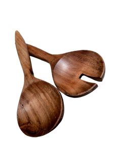Servidores de ensalada de madera de Acacia de alta calidad, utensilios de madera para servir, tenedor, cuchara, herramienta de comedor de cocina, regalo perfecto para la inauguración de la casa - Product Image 2