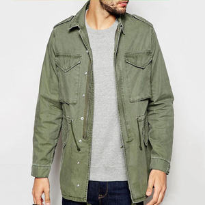 Chaqueta de Safari a prueba de viento personalizable para caballero, diseño de lona de invierno cálido con múltiples bolsillos, chaqueta de moda duradera - Product Image 1