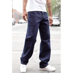 กางเกงยีนส์ขาตรงทรงหลวมสำหรับผู้ชายคุณภาพสูงสำหรับฤดูหนาว - Product Image 4