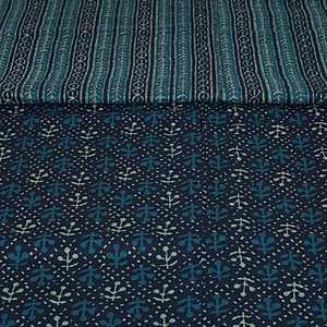 Lit double en coton 240 TC à imprimé floral bleu marine Couette Dohar SHKR1017 - Product Image 3