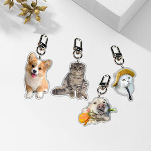 Porte-clés personnalisé avec portrait d'animal <span class=keywords><strong>de</strong></span> compagnie, breloque en acrylique personnalisée pour chien ou chat, un cadeau <span class=keywords><strong>de</strong></span> poche pour célébrer votre amour pour votre animal à fourrure - Product Image 1