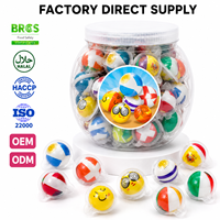 Gomitas de gelatina de frutas blandas y masticables Halal personalizadas al por mayor, con centro de jugo y diseño de cara sonriente, directamente de fábrica