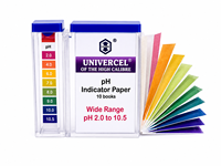 Bandelettes de test de pH à large plage pH 2.0–10.5, bandelettes indicatrices universelles pour les tests chimiques de l'eau en laboratoire