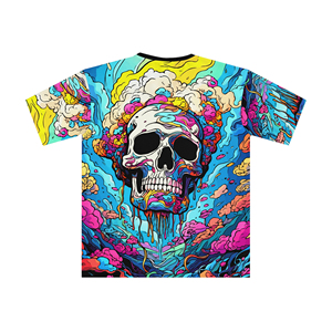 เสื้อยืดฮาโลวีนสำหรับผู้ชายทรงโอเวอร์ไซซ์เสื้อยืดฮาโลวีนแบบถักทอสีพื้นระบายความร้อนเสื้อยืดฮาโลวีน - Product Image 2