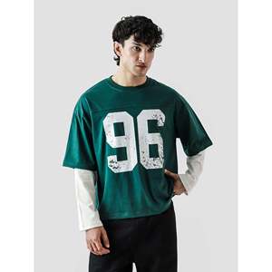 Maillot de course vert 96 couches en jersey 100 % coton, double couche - Product Image 3