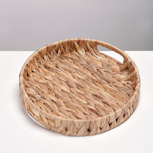 Vente en gros Vietnam Plateau de service en rotin rond fait main écologique avec support en bambou pour les Restaurants-SR2064 - Product Image 4