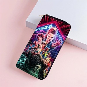 Portefeuille long en cuir PU pour homme et femme, à fermeture éclair, avec plusieurs emplacements pour cartes, série télévisée américaine Stranger Things, best-seller - Product Image 1
