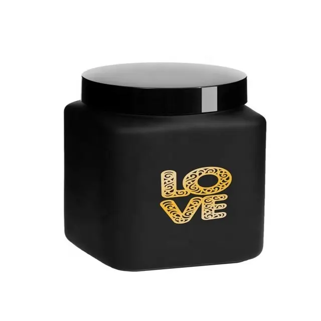 Frasco de vidro CR personalizado preto fosco à prova de crianças, frasco de vidro à prova de cheiro, garrafa com logotipo dourado estampado de 1,5 litros, ideal para vendas no atacado