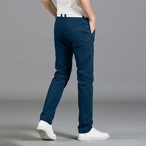 กางเกงยีนส์ผู้ชายทรงแบ็กกี้เอวยางยืดสำหรับฤดูร้อนกางเกงผ้าเดนิมทรงตรงลำลองแนวธุรกิจปักลายแบบคลาสสิกสำหรับผู้ชาย - Product Image 2