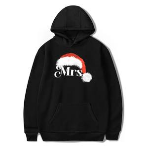 เสื้อฮู้ดคู่รักลายคริสต์มาส พิมพ์ตัวอักษร 3 มิติ Mr Mrs แขนยาว ผ้าฟลีซ 100% ผ้าฝ้าย แฟชั่น ของขวัญคริสต์มาส ชุดกีฬา ยูนิเซ็กส์ ผู้ชาย - Product Image 2