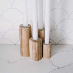 Hotel Ware Lighting Accessory <b>Wooden</b> Candle Holder Creative Quality Wood Material Candle Holder and Stand at Affordable Price - Product Image 4