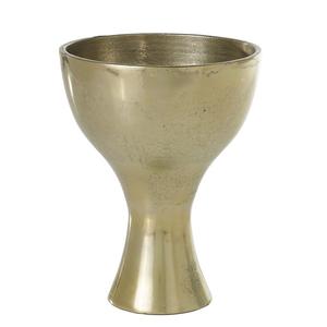 Vase à fleur en aluminium doré de luxe, centre de table antique de qualité, forme en métal plaqué laiton pour décoration florale élégante - Product Image 1