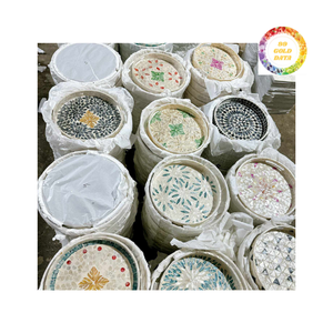 Plateau Artisan Rotin Nacre Meilleur Vendeur Exportation Vietnam - Product Image 1