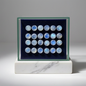 ลูกปัดมูนสโตนสีขาวรูปทรงเหรียญ สำหรับโรงงานผลิตเครื่องประดับ ขายส่งจำนวนมาก สำหรับการส่งออกทางอุตสาหกรรม - Product Image 5