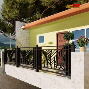 Barandilla de balcón de hierro personalizada hecha en Vietnam con diseño decorativo y acabado con recubrimiento en polvo ideal para la protección del balcón al aire libre - Product Image 3