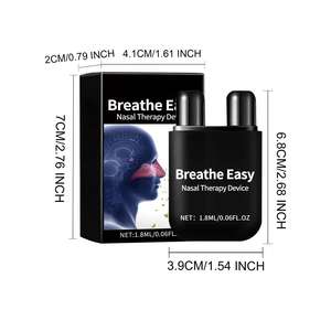 Inhalador <span class=keywords><strong>Nasal</strong></span> Portátil de Aromaterapia con Aceite Esencial de Menta y Cúrcuma, Inhalador <span class=keywords><strong>Nasal</strong></span> Doble de Hierbas para Respirar Fácilmente - Product Image 2