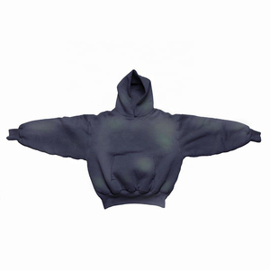 Sweat à capuche uni épais 500/400gsm Boxy vierge Sweat à capuche personnalisé en molleton de coton surdimensionné pour hommes Fabricant de sweat à capuche lourd - Product Image 3