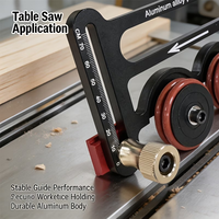 Guide-rouleaux pour le travail du bois, rail de coupe pour scie à table, bloc coulissant, double guide-plaques universel, double roulement à billes, alimentateur de tiges