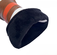 Couvre-chef de conducteur de golf VN Wholesale avec logo personnalisé Couvre-chef en cuir PU à rayures Bande élastique Étiquette étanche Couvre-chef de gros