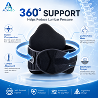 Ceinture de soutien lombaire médicale unisexe réglable à 360°, respirante, pliable, légère, flexible, avec fermeture auto-agrippante